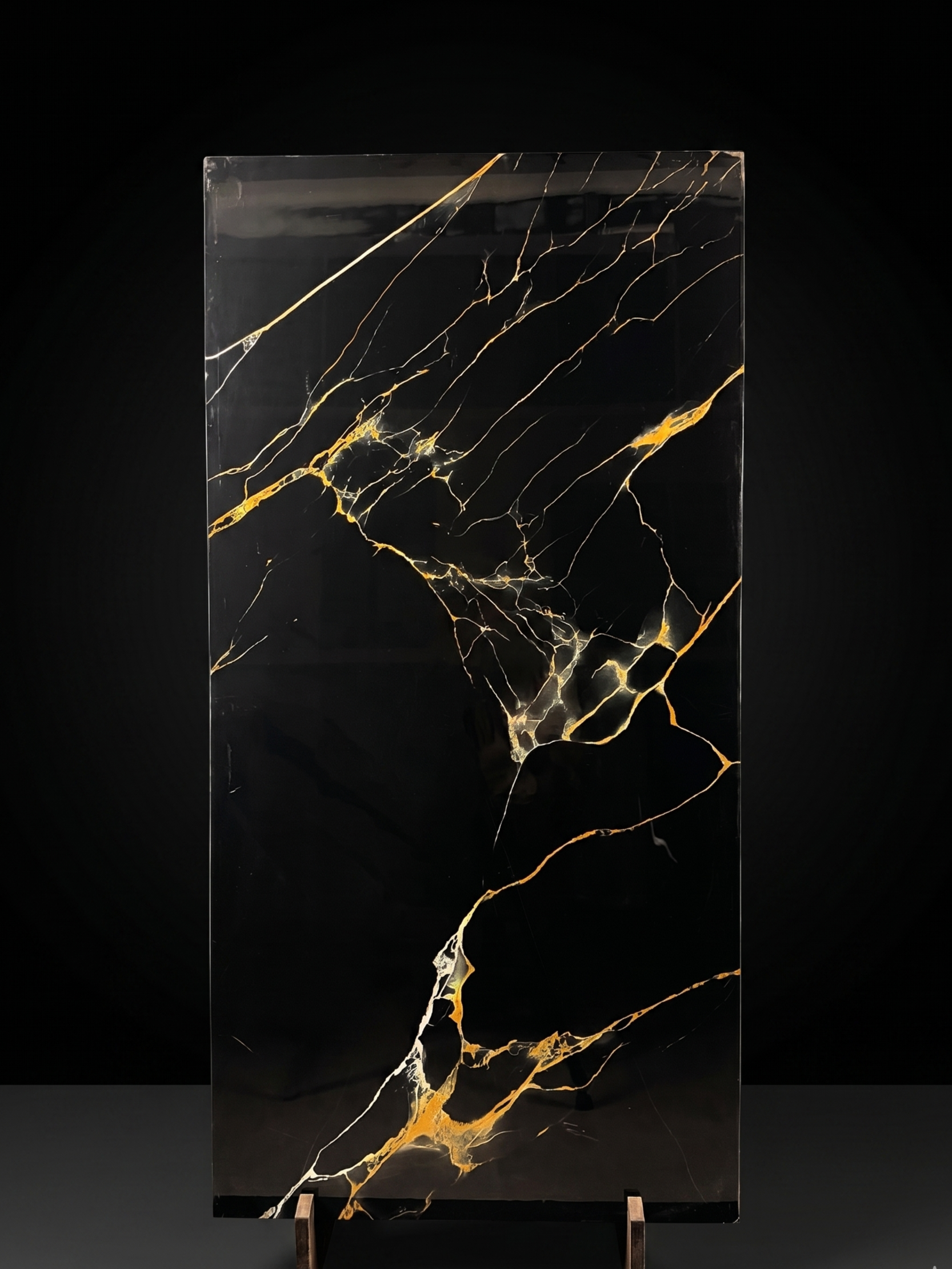 Porcelanato Black gold brillante