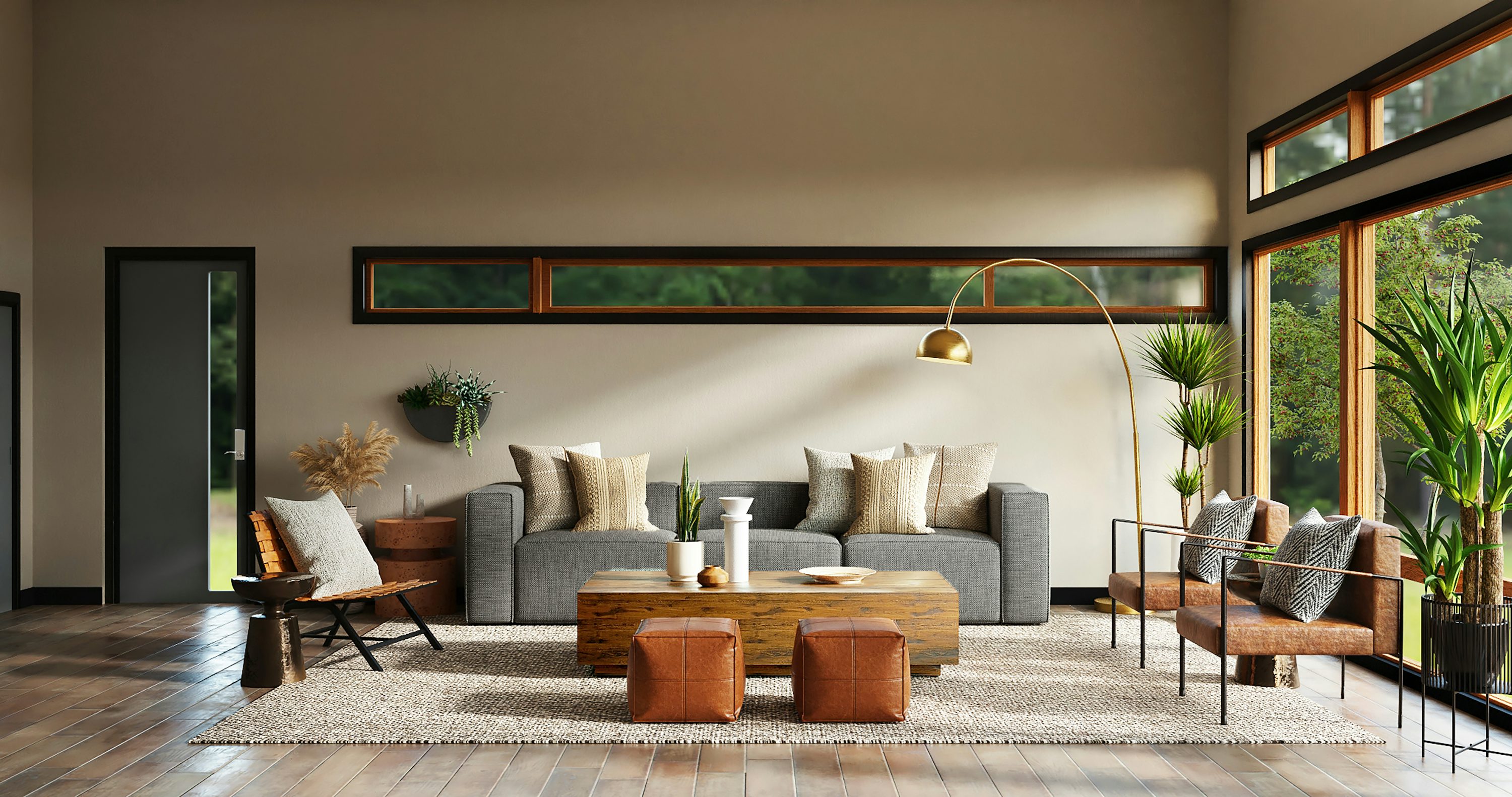 Sala · piso efecto madera